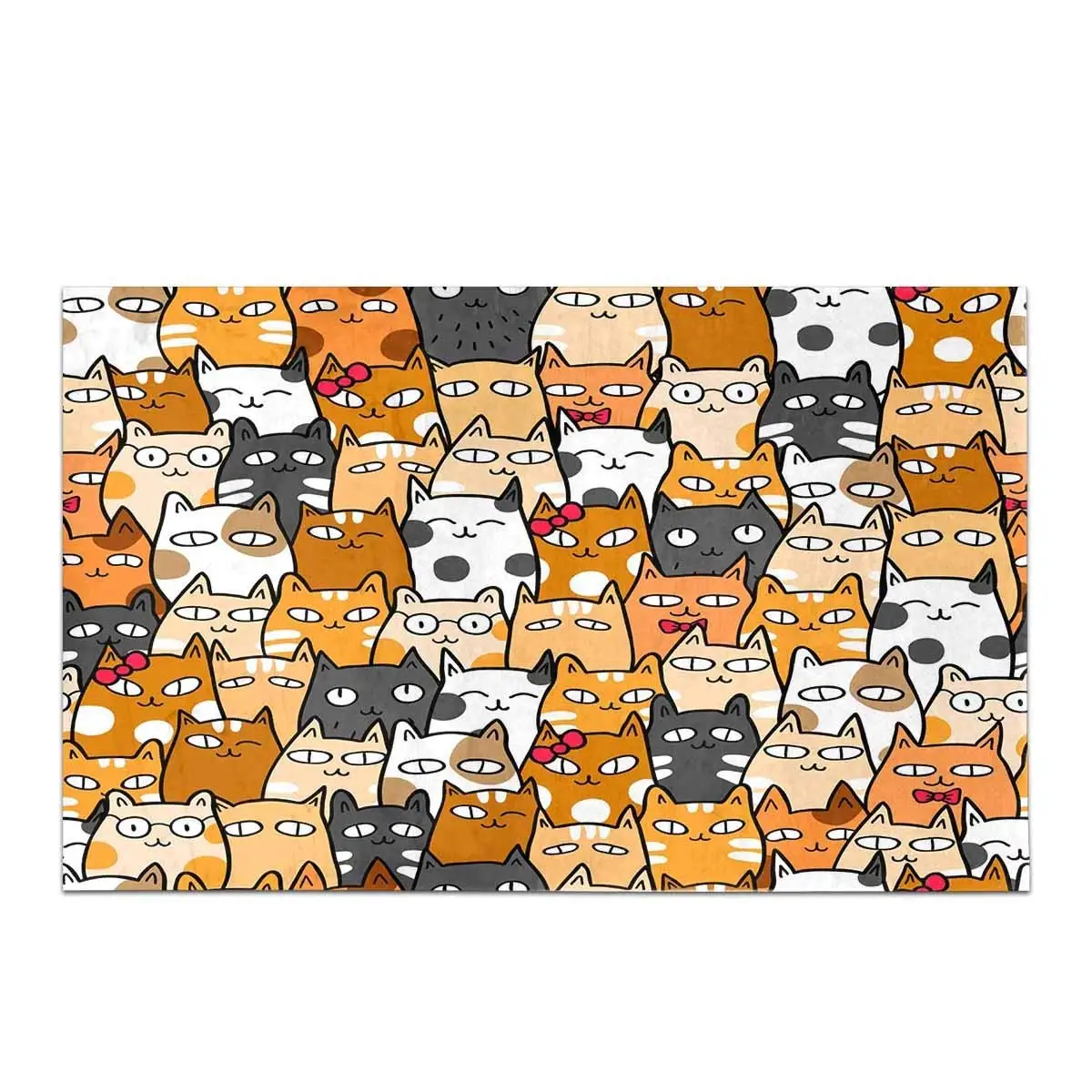 Забавные кошки нескользящие для ванной комнаты коврик 20 W X 32 L дюймов | Дом и сад
