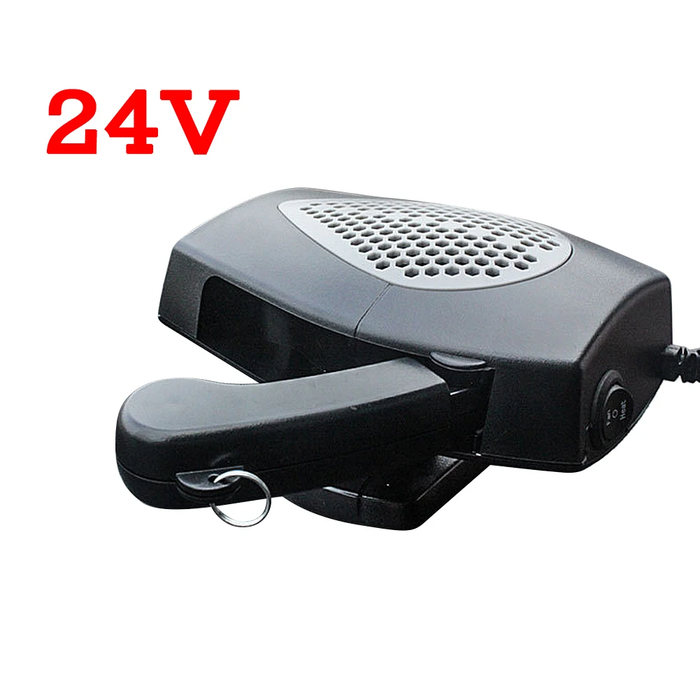24V Gray Автомобильный обогреватель с подогревом и вентилятором, Электрический тепловентилятор, обогреватель для окна, лобового стекла, demister 12 В/24 В - Название цвета: 24V Gray