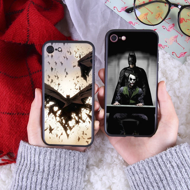 Batman Joker Harley Phone Case for iphone7 8 Plus Soft Luxury Silicone Cover iPhone8 6 6s X XR XS Max TPU |