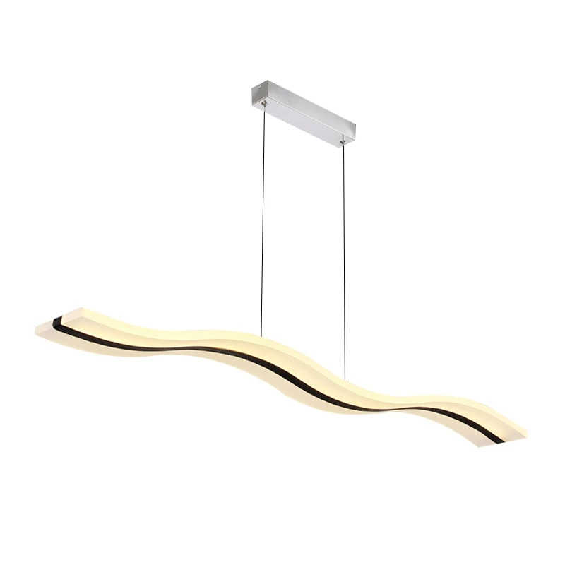 

GZMJ LED Pendant Lights Lamps Hanglamp Lampen Modern Schwarz Suspension Luminaire Wave Design Acrylic Living Room Home Lighting