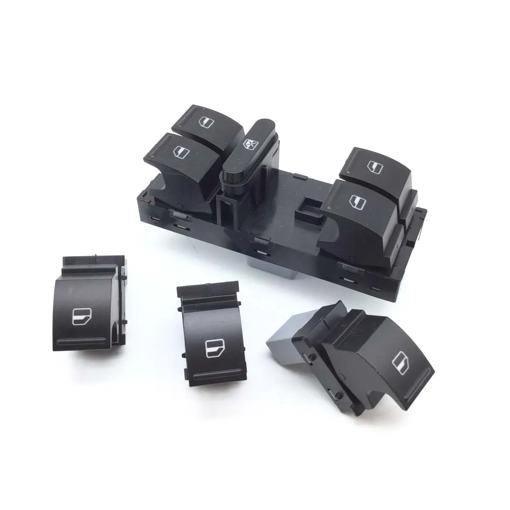 

Переключатель электростеклоподъемника 5J0959855 1K4959857B Master для VW Jetta Golf CC GTI MK5 MK6 Passat Tiguan Rabbit 2005-2011, 4 шт.