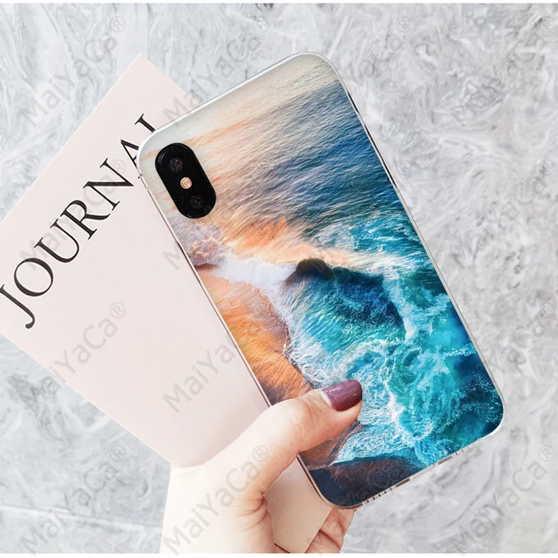 A10 Чехол MaiYaCa Blue sea DIY с красивыми рисунками для телефонов iPhone 7 7plus X XS MAX 6 6S 8 8Plus 5 5S XR - Цвет: A10
