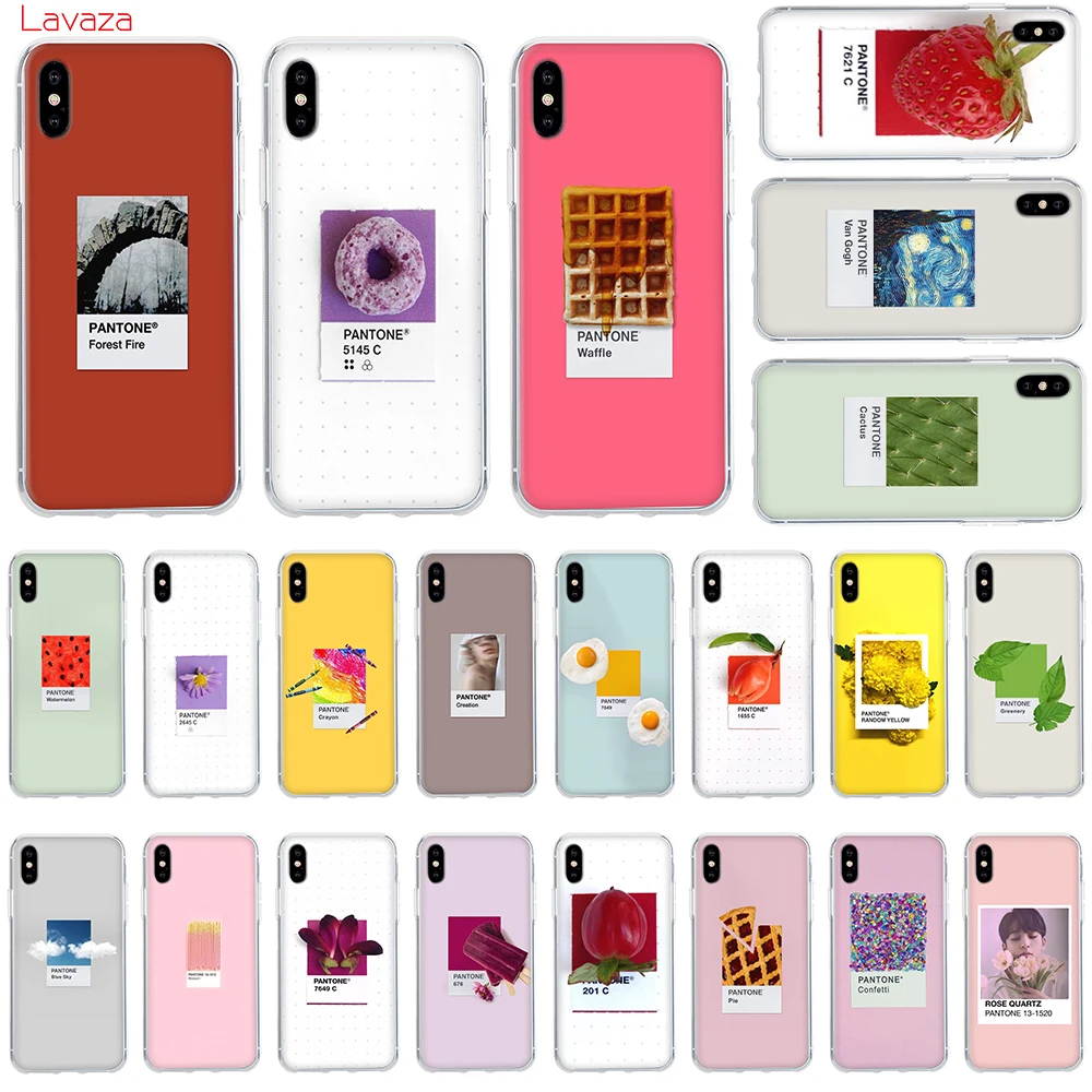 Твердый чехол Lavaza Pantone карамельных цветов с фруктами для Apple iPhone 6 6s 7 8 Plus X 5 XS Max XR