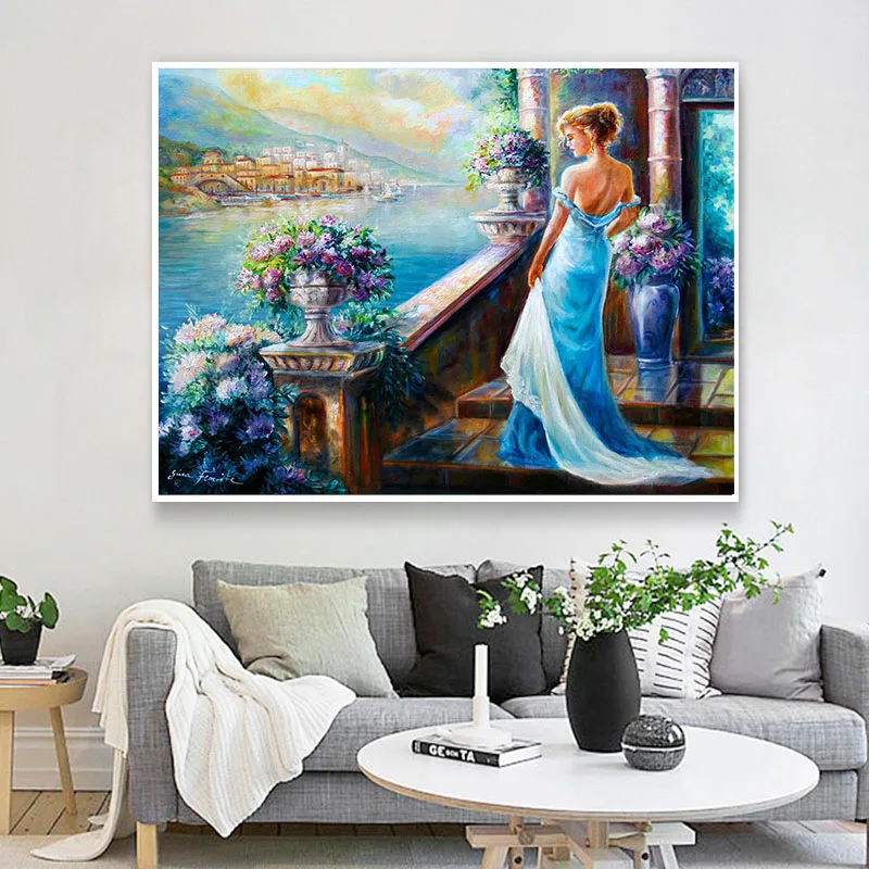 Diamond Painting Diy Embroidery Mosaic Seaside Sexy Beauty Picture Rhinestone Handmade Kits Pattern Home Decor KBL | Дом и сад