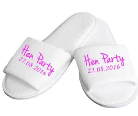 Комплект из 10 пар свадебных тапочек для подружки невесты тапочки девичника