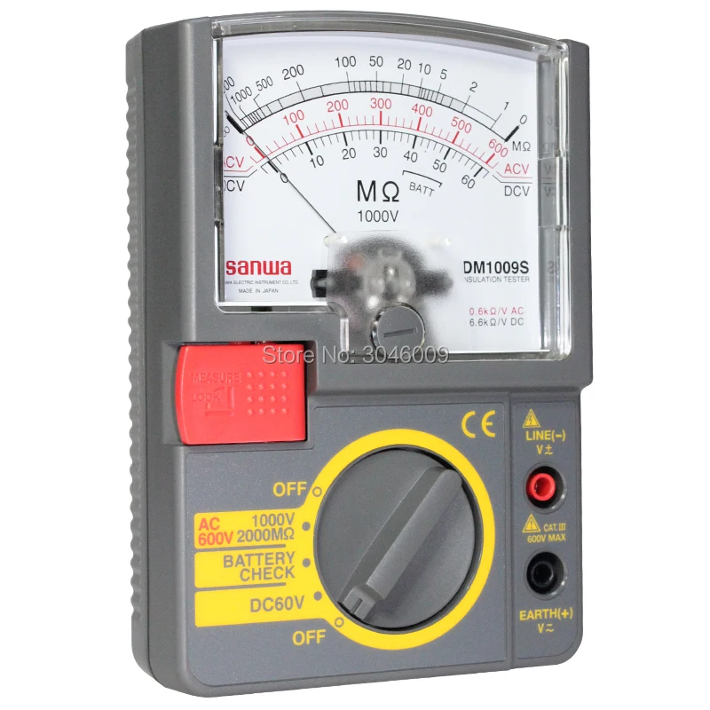 Sanwa DM1009S Insulation Testers/Pointer Megger Single test voltage range Test DC1000V | Инструменты
