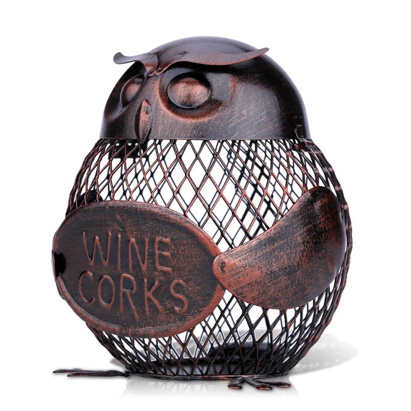 European Style Antique Imitation Owl Piggy Bank Iron Art Home Creative Personality Decoration Accessories Kids Gift Toy M97 | Дом и сад