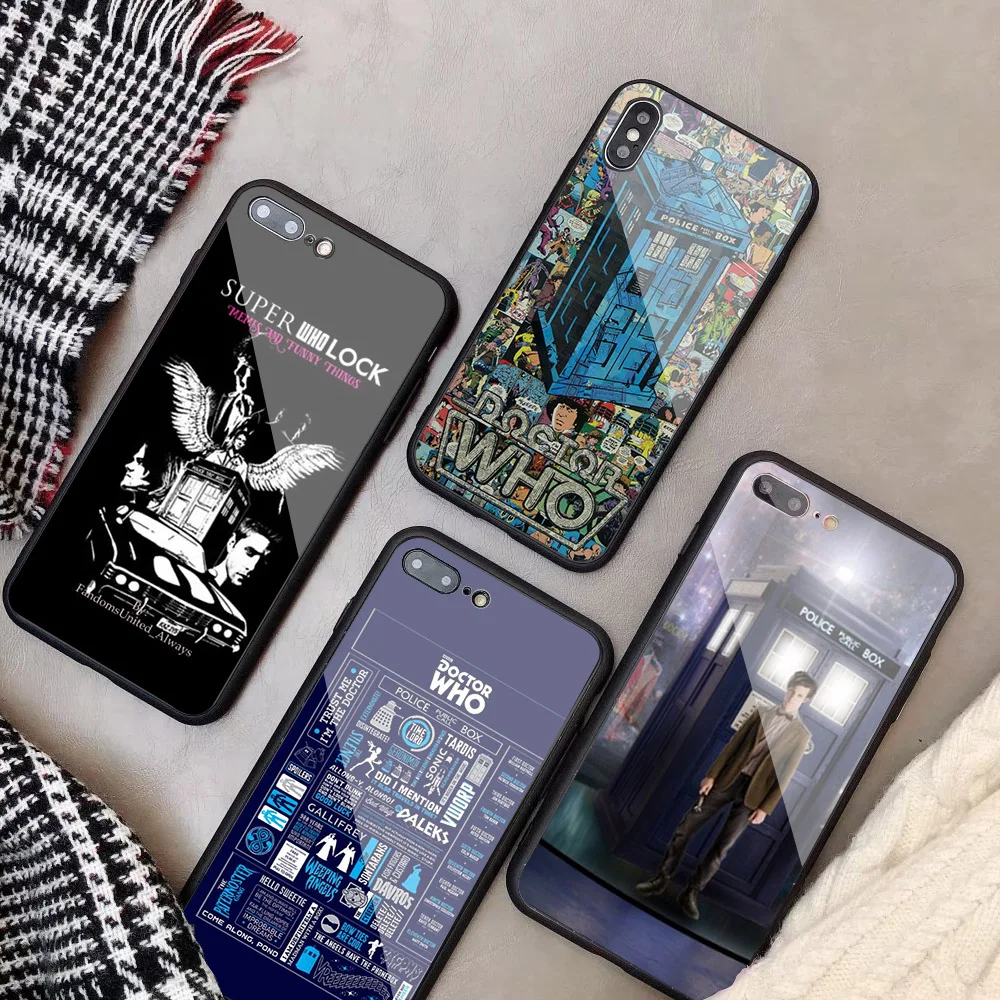 Doctor who tardis художественный Синий чехол из закаленного стекла для телефона iPhone 6 6plus