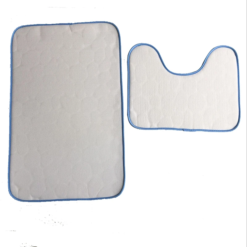Zeegle 3D Embossed Bathroom Mat Set Bathroom Carpet Toilet Lid Cover Bath Mat For Home Decoration Absorbent Bathroom Rugs Set