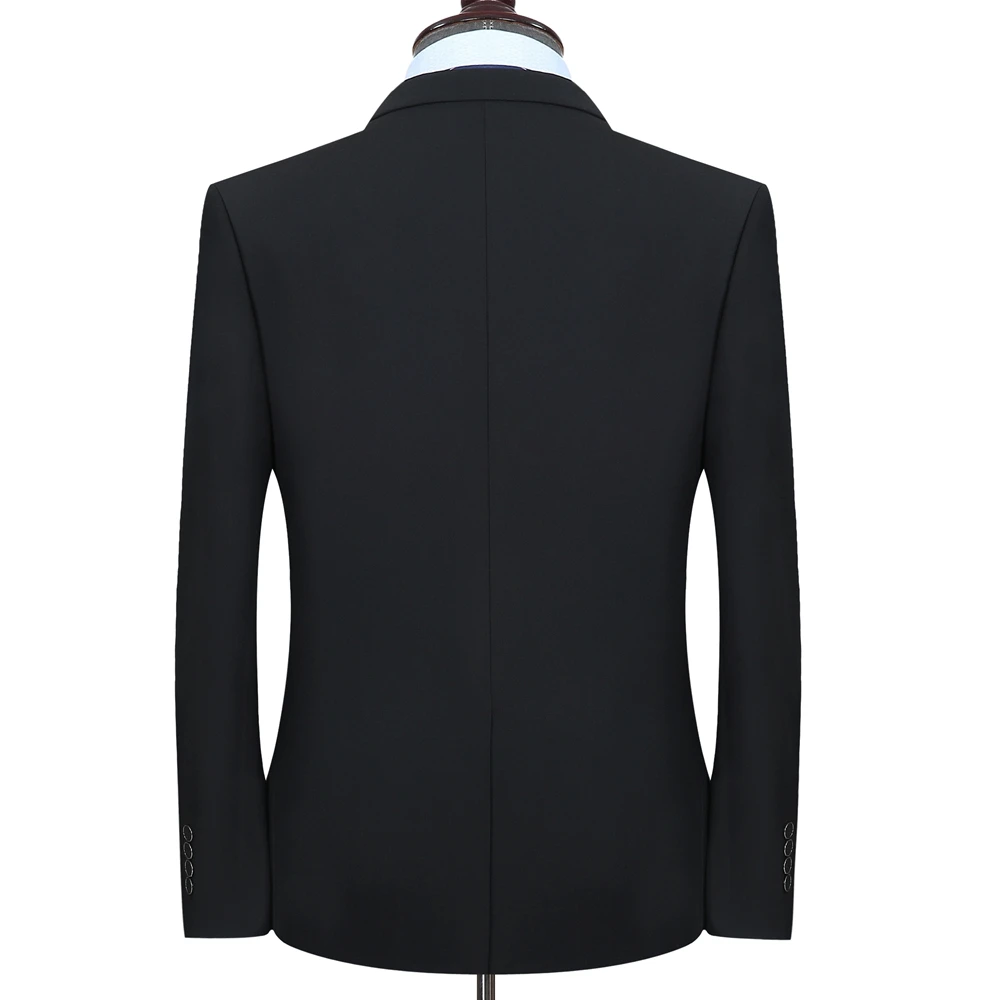 

JZ CHIEF Two Piece Set Suit Business Men Two Button Blazer Jacket Classic Regular Fit Suit Waistband Pants Basic Work Suits 2019