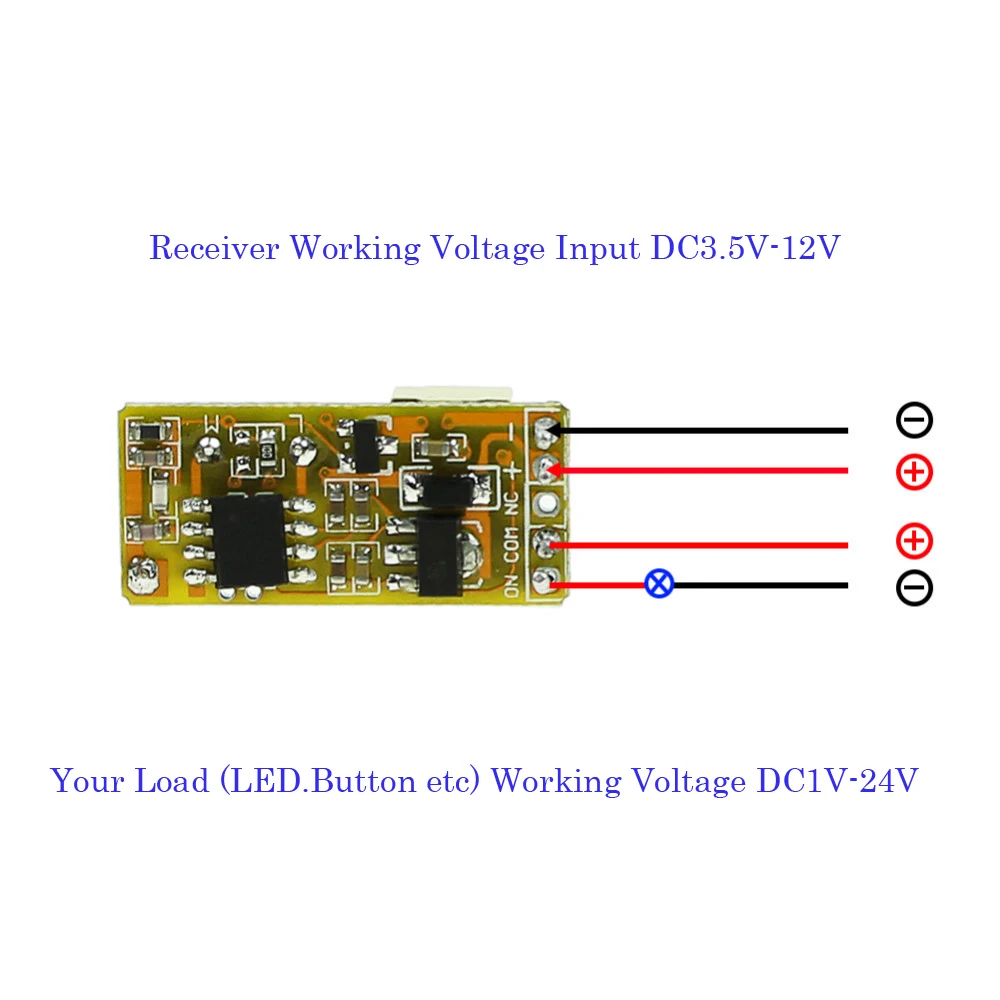 RF 1CH мини переключатель дистанционного управления DC3.7V 9V 12V 24V Универсальный