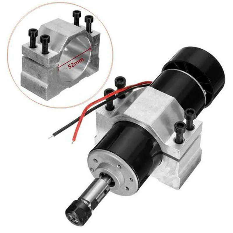 CNC ER11 DC 500 Вт электродвигатель шпинделя с воздушным охлаждением 12000 об/мин Цанга 52