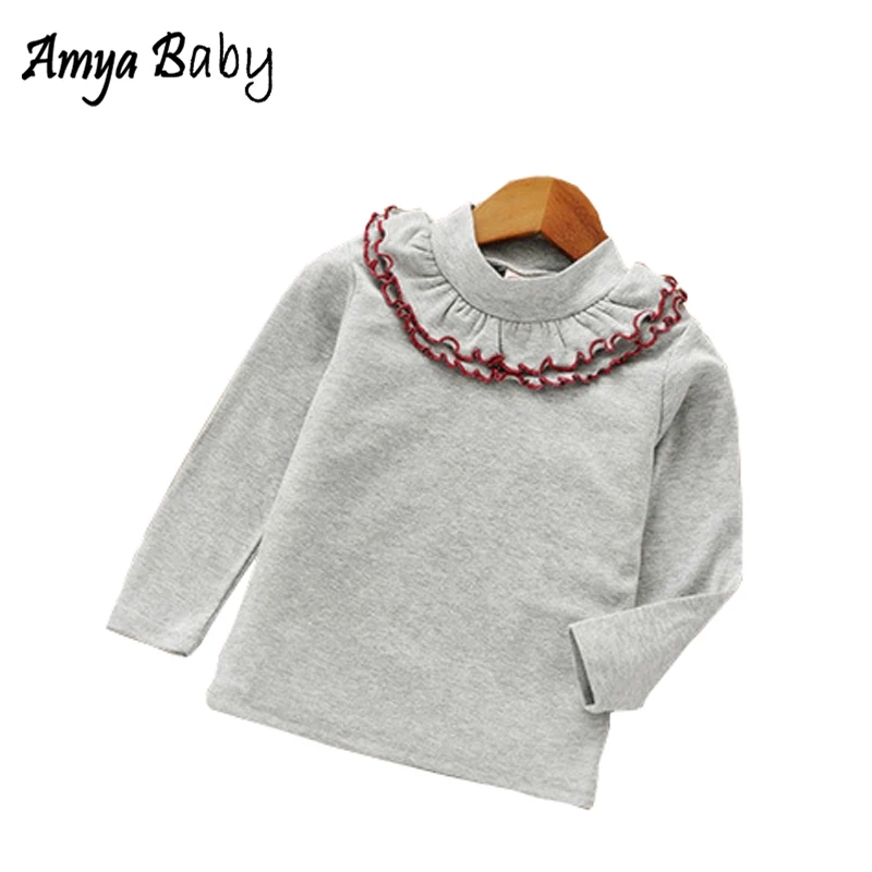 

AmyaBaby Girls Long Sleeve Tops Spring Fall Kids T Shirt Little Girl Clothes Casual Girls Tshirt Kids Tops Tees Children Clothes