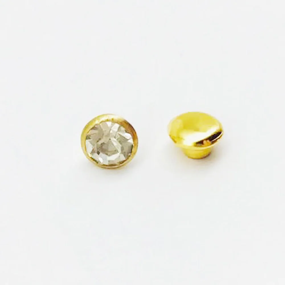 100 шт. 6 мм Nailheads сумки небольшой круглый DIY костюмы металлический край заклепка из