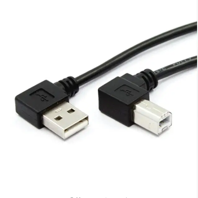 100 шт. USB 2 0 A папа в B кабель левый Угловой 90 градусов для принтера сканер жесткий
