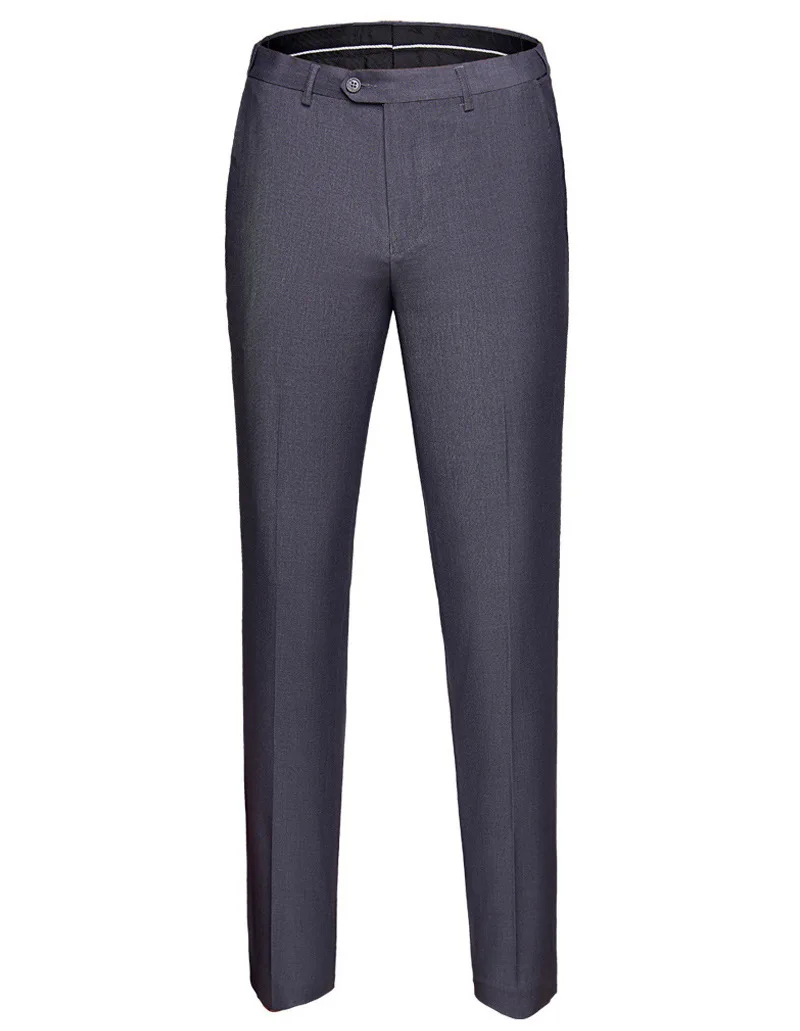 Dark grey PYJTRL Для мужчин s Однотонная одежда Бизнес оккупации Slim Fit платье офисные брюки мужская одежда брюки для официального костюма Повседневное для Для мужчин - Цвет: Dark grey