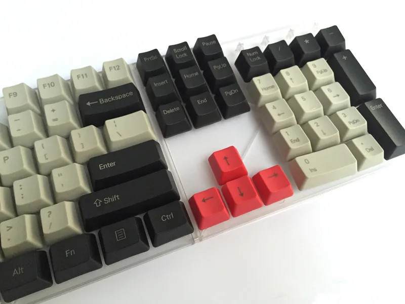 Классный джаз черный серый смешанный плотный PBT 104 87 61 ключевой колпачок OEM