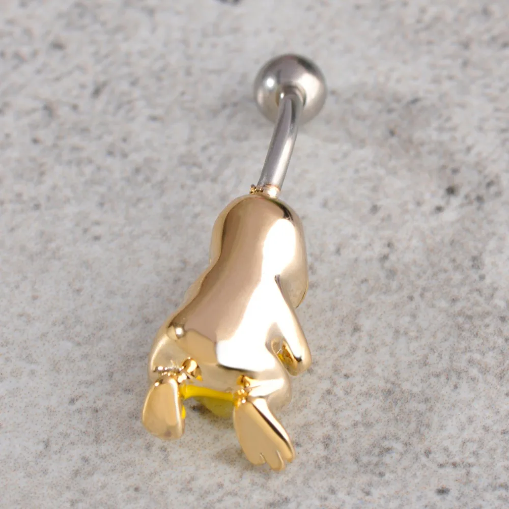 Эмалированная золотистая брюшная пуговица с черепахой для летнего пляжа, женские украшения для пирсинга.