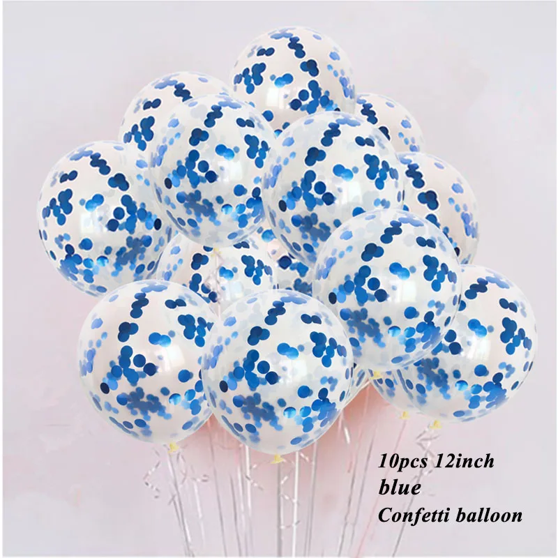 10pcs blue 16 дюймов фольга для дня рождения воздушный шар для маленьких мальчиков и девочек мой первый день рождения 1 1 украшение гирлянды дети взрослый баннер Единорог - Цвет: 10pcs blue