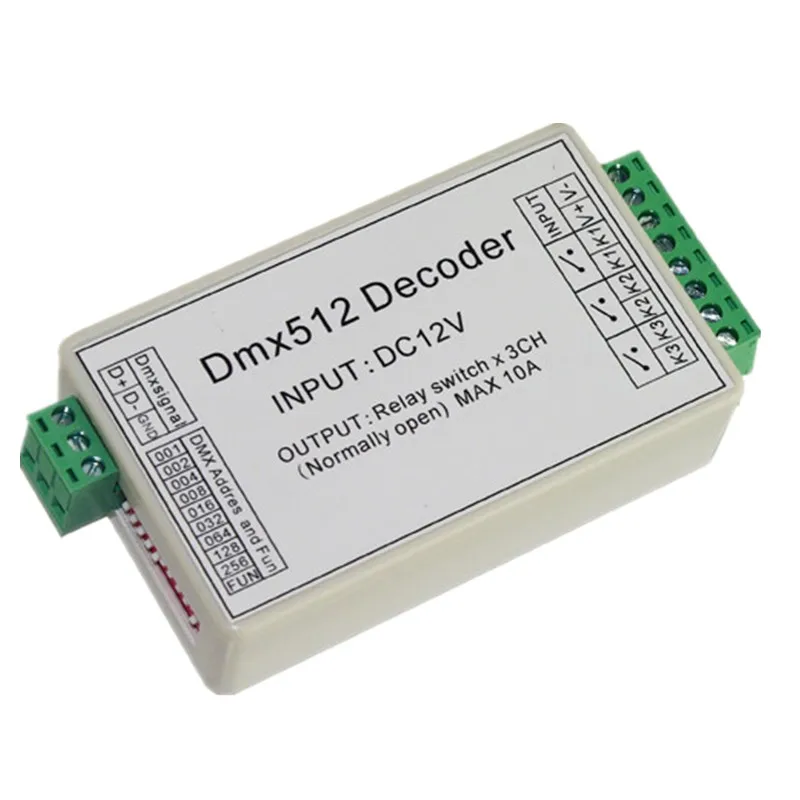 

1 pcs WS-DMX-RELAY-3CH dmx512 decoder relays CH dmx512 controller