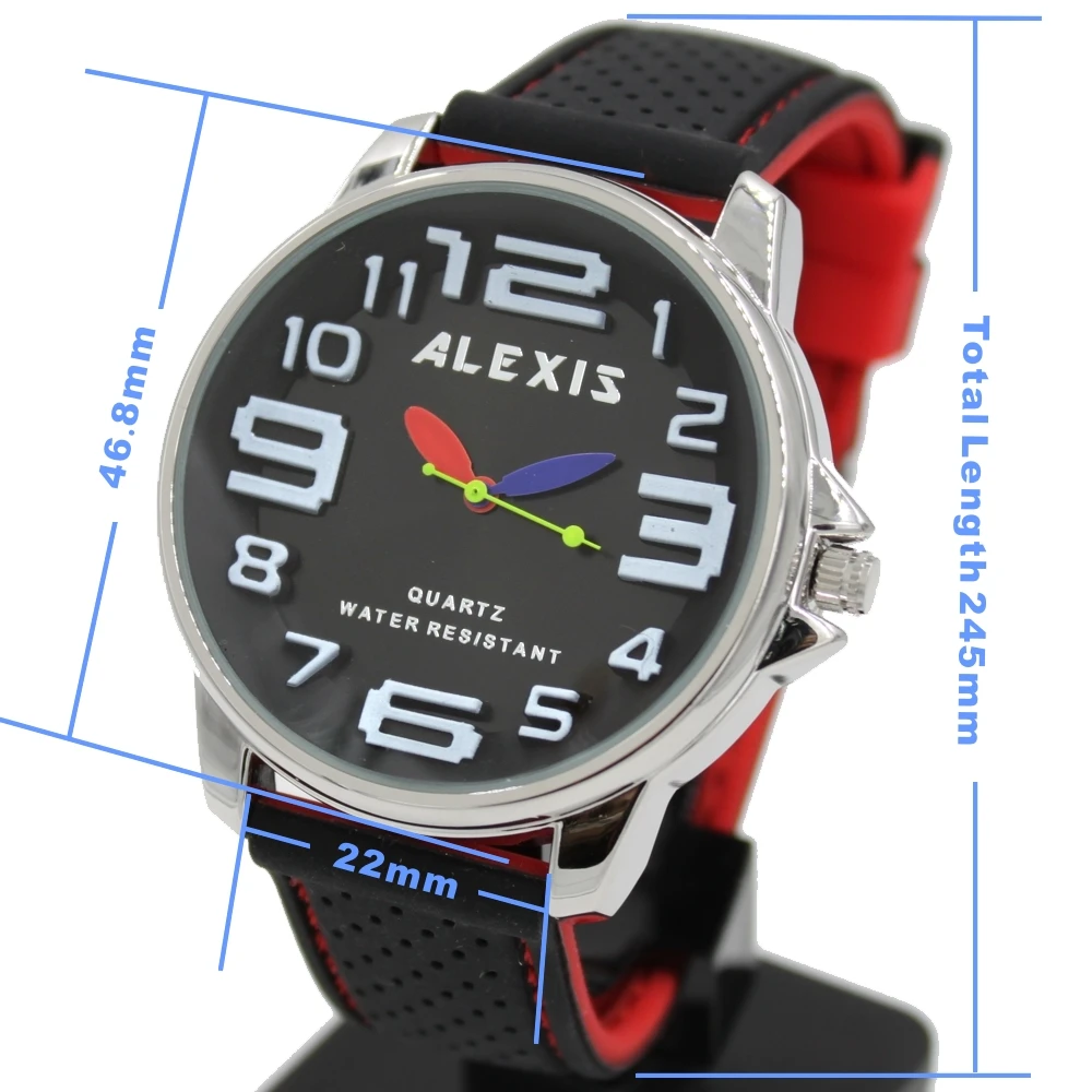 Алексис унисекс Аналоговые кварцевые круглые наручные часы Япония PC21J механизм