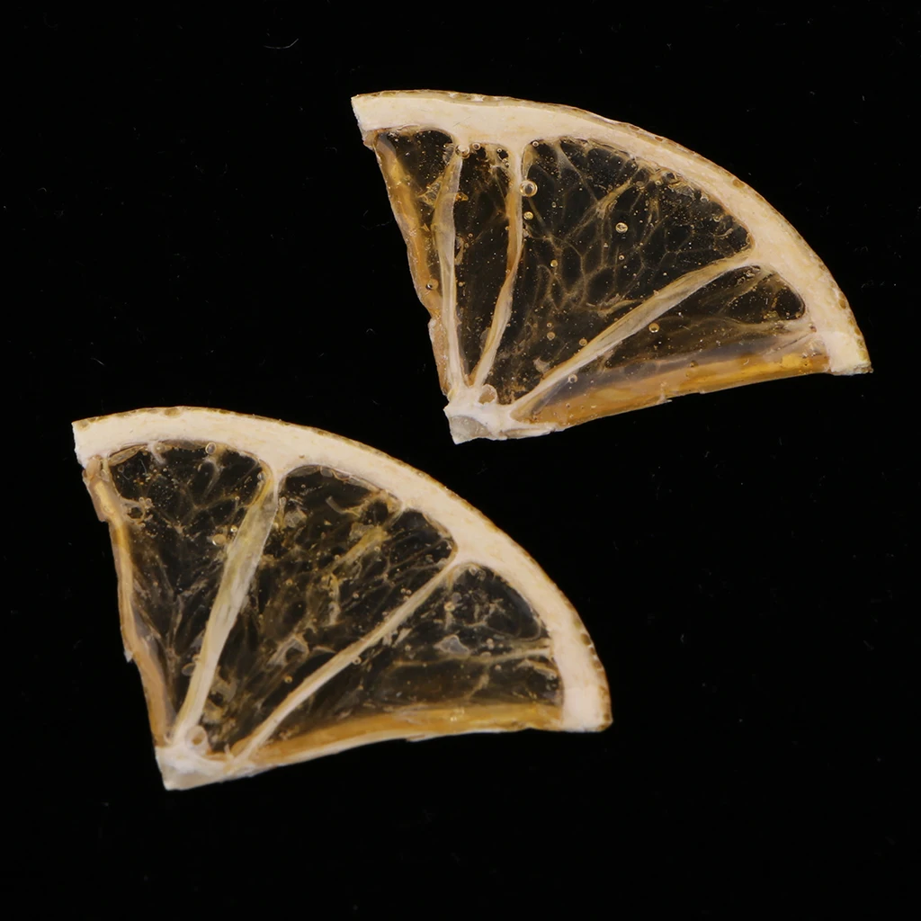 2 шт. засушенные апельсиновые ломтики с покрытием из жидкой смолы | Украшения и