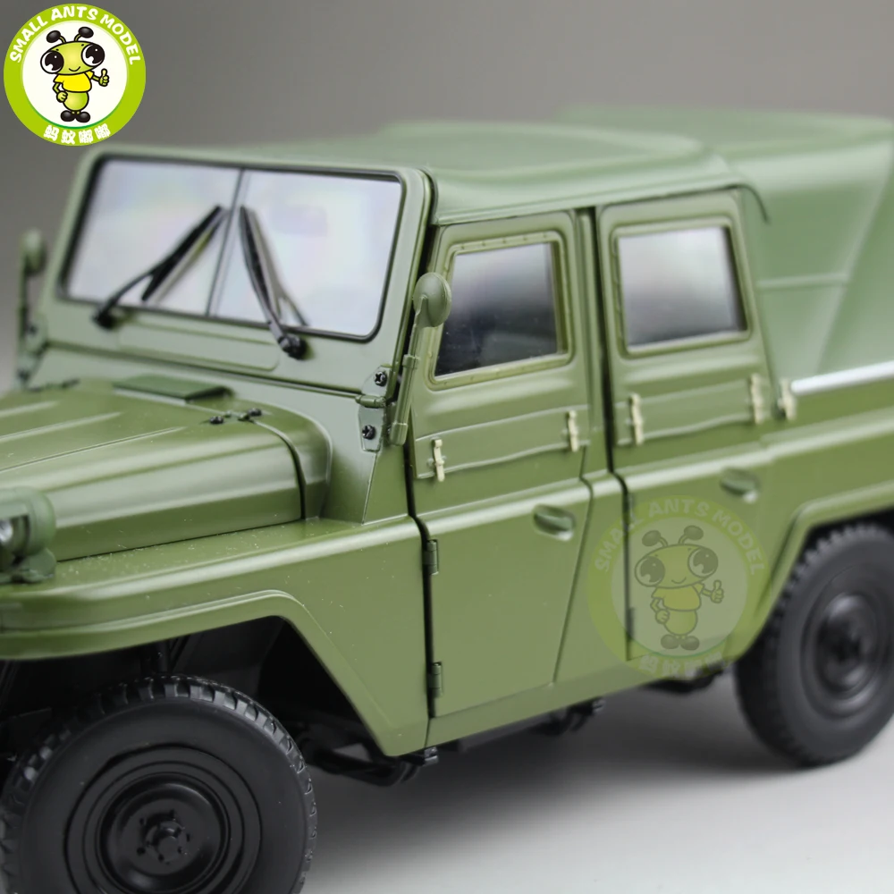 1/18 BJC джип 212 с пушкой армии Военный SUV литая модель сплав металла модель автомобиля SUV игрушка мальчик девочка Коллекция подарков на день рождения хобби