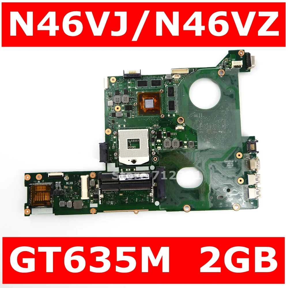 N46VJ GT635M 2G материнская плата REV 2 3 для ASUS N46V N46VM N46VZ N46VB ноутбука USB 0 100%