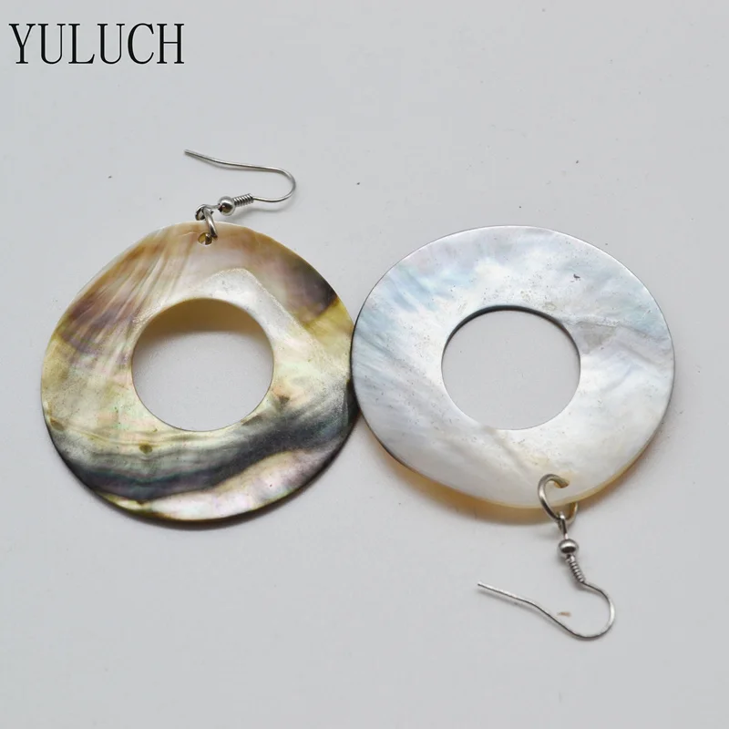 Женские серьги в виде ракушки YULUCH круглые ажурные Крючки из сплава 1 пара новый