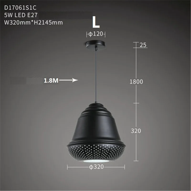 Лофт стиль промышленный винтажный Droplight черный железный сотовой светодиодный