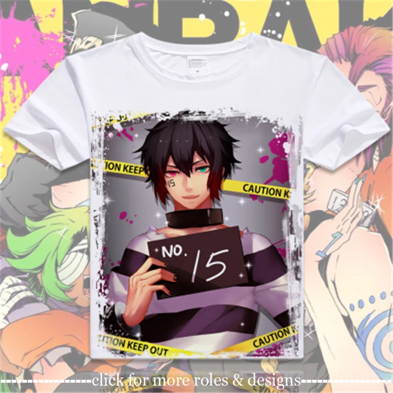Nanbaka - The Numbers Rock Jyugo Nico Cosplay Costume Cloth Unisex Short Sleeve T Shirt T-shirt | Тематическая одежда и
