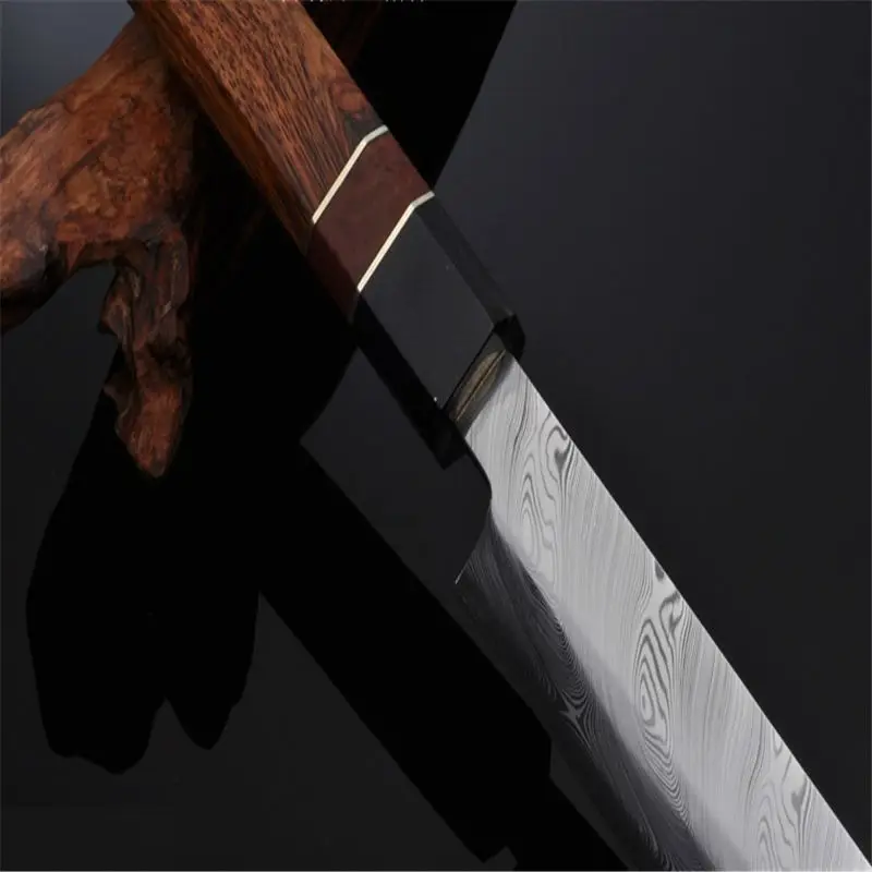 Нож сашими высшего качества из Шведской стали 300 мм дамасская сталь RWL34 кухонные
