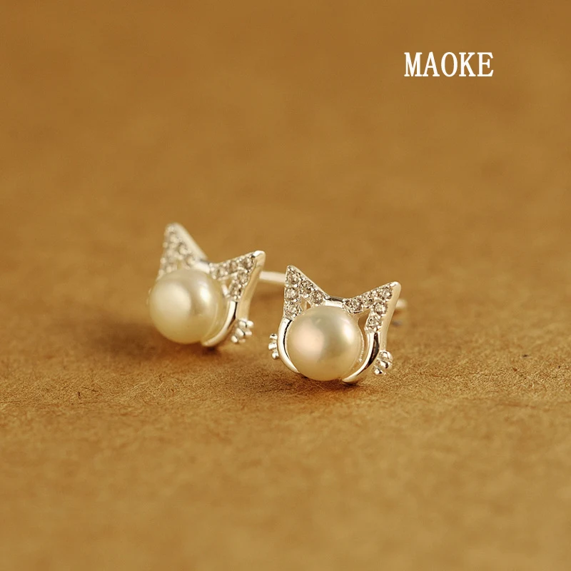 Акция катетер с цирконом и жемчугом модная темпераментная простая Бижутерия 925 SV