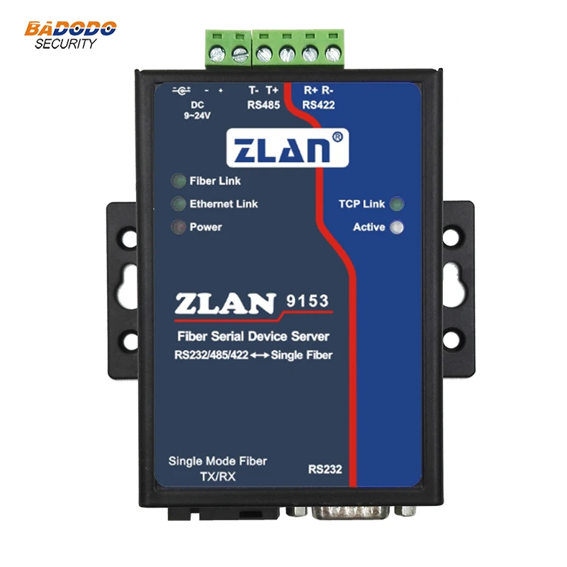 ZLAN9153 волоконно оптический сервер для устройств с последовательным интерфейсом