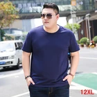 Мужская футболка большого размера 5XL, 6XL, 7XL, 8XL, 9XL, 10XL, 11XL, 12XL, летняя свободная толстовка с коротким рукавом и круглым вырезом
