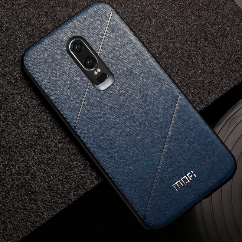 Оригинальный чехол MOFi для oneplus 6 one plus жесткий защитный роскошный черный 1 +