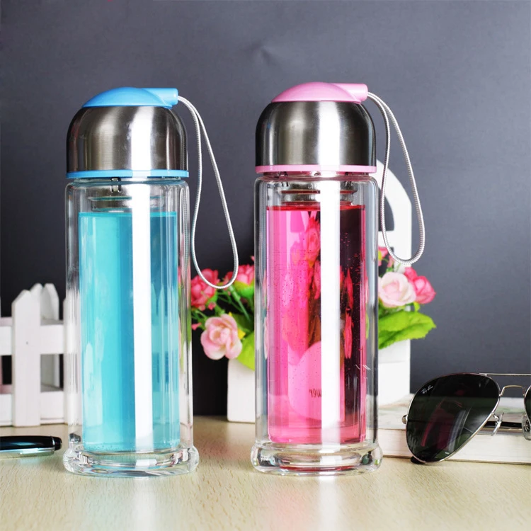 Кофейные бутылки с двойными стенками стеклянный стакан для чая изоляционный