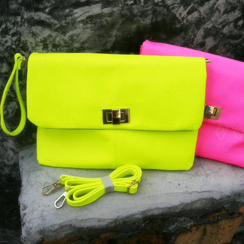 fluorescent yellow bag