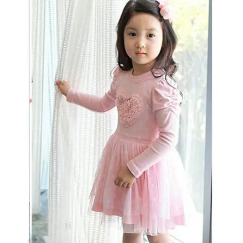 Детское фатиновое платье-пачка с длинным рукавом на возраст 2-7 лет | Детская