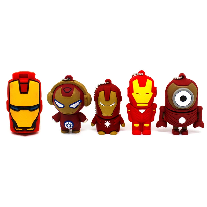 USB флеш-накопитель с мультяшным супергероем 4 ГБ 8 16 32 64 Железный человек |