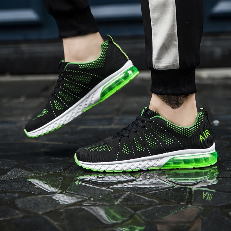 New Men Air Cushion Sneakers Running shoes Breathable Sport Shoes Lace-Up Fashion Footwear Chaussure Homme | Спорт и развлечения