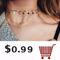 Newest fashion jewelry accessories Bohemia gold& silver color small sheet chain with crystal Necklace for couple lovers' N468
