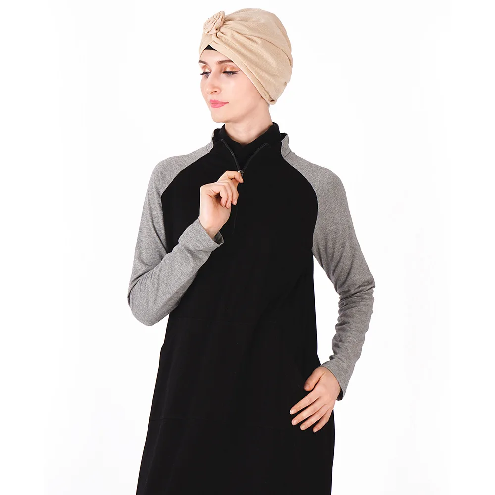 Новое хлопковое мусульманское повседневное длинное платье Abaya для женщин Дубай