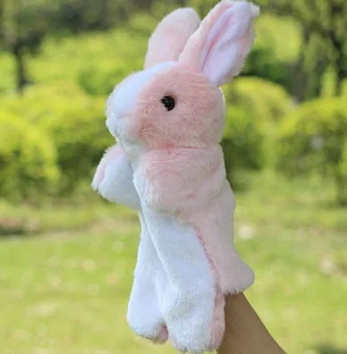 30 см кролик Рука марионетка куклы Плюшевый ребенок зоопарк животное рука