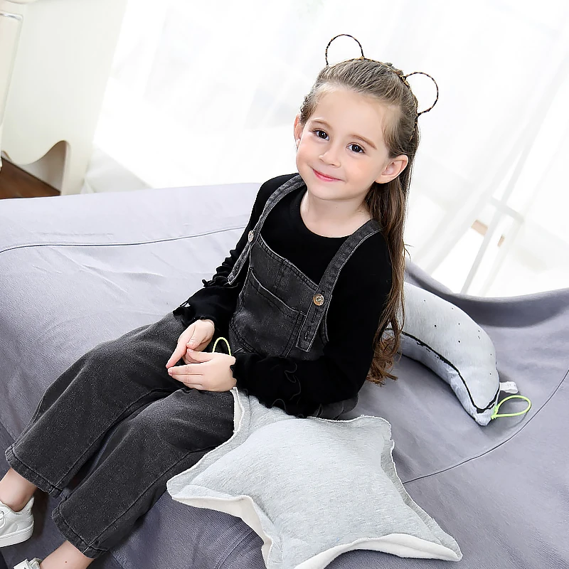 Детские джинсовые комбинезоны джинсы для малышей брюки маленьких девочек одежда