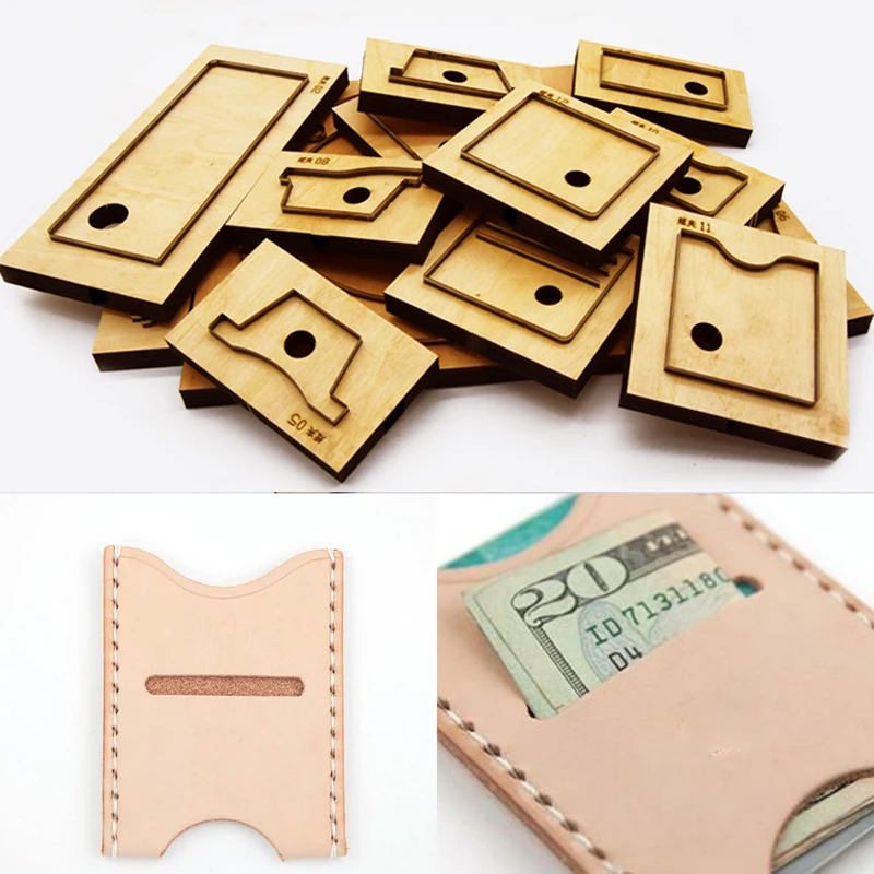 Сделай сам кожаный ремесленный держатель для карт мини-зажим денег чехол нож