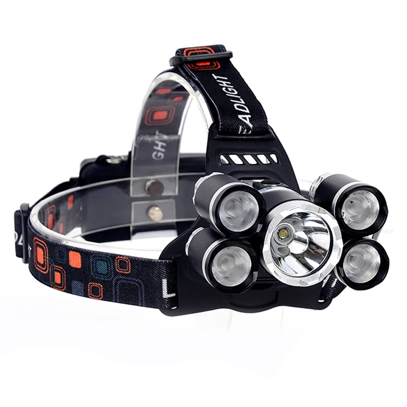 Светодиодный налобный светильник высокой мощности 5 шт. перезаряжаемый 12000 лм