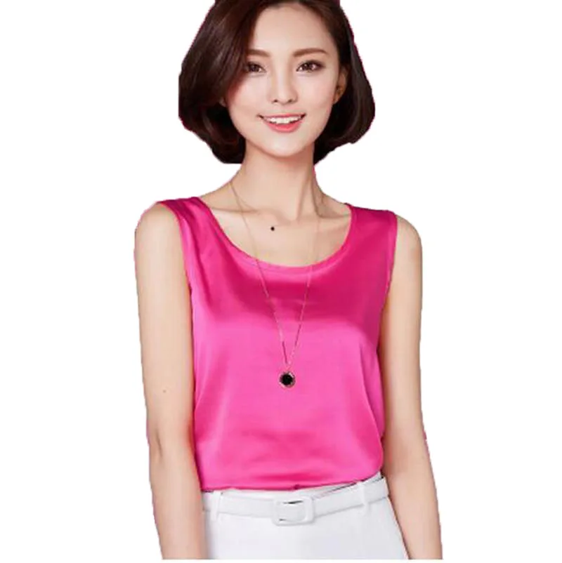 Женская шелковая Укороченная рубашка жилет на широких бретельках|vest top|shirt vesttop vest