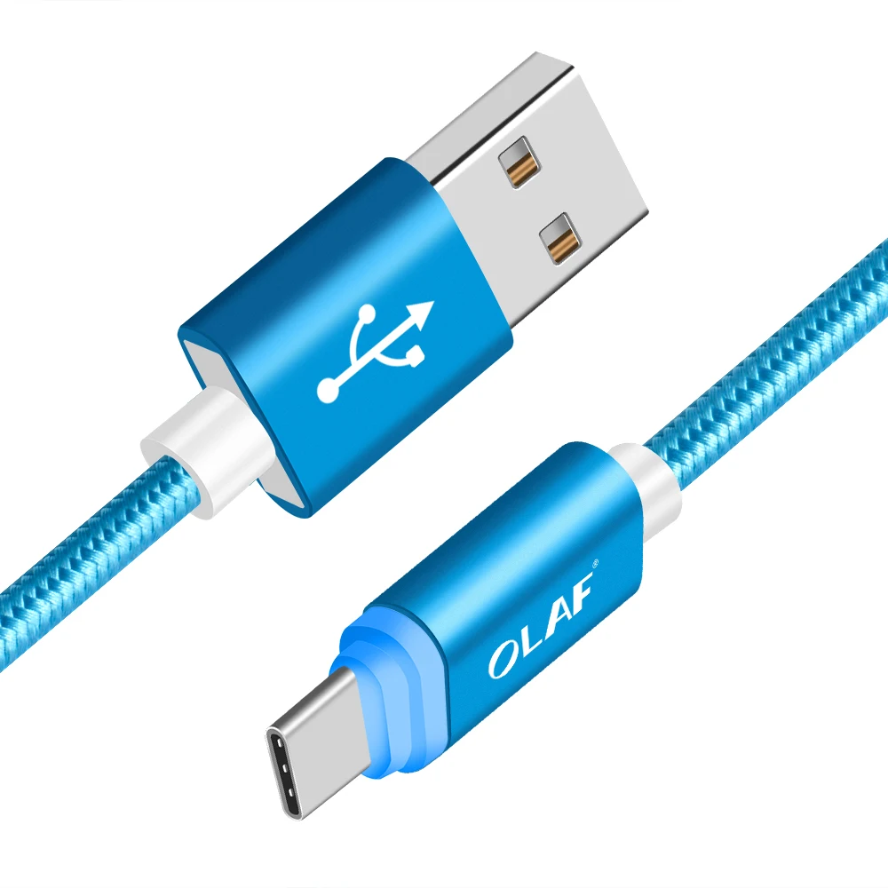 Светодиодный светильник OLAF usb type-C кабель для быстрой зарядки и синхронизации данных type-c кабель для samsung S9 S8 для Xiaomi для huawei P20 lite pro