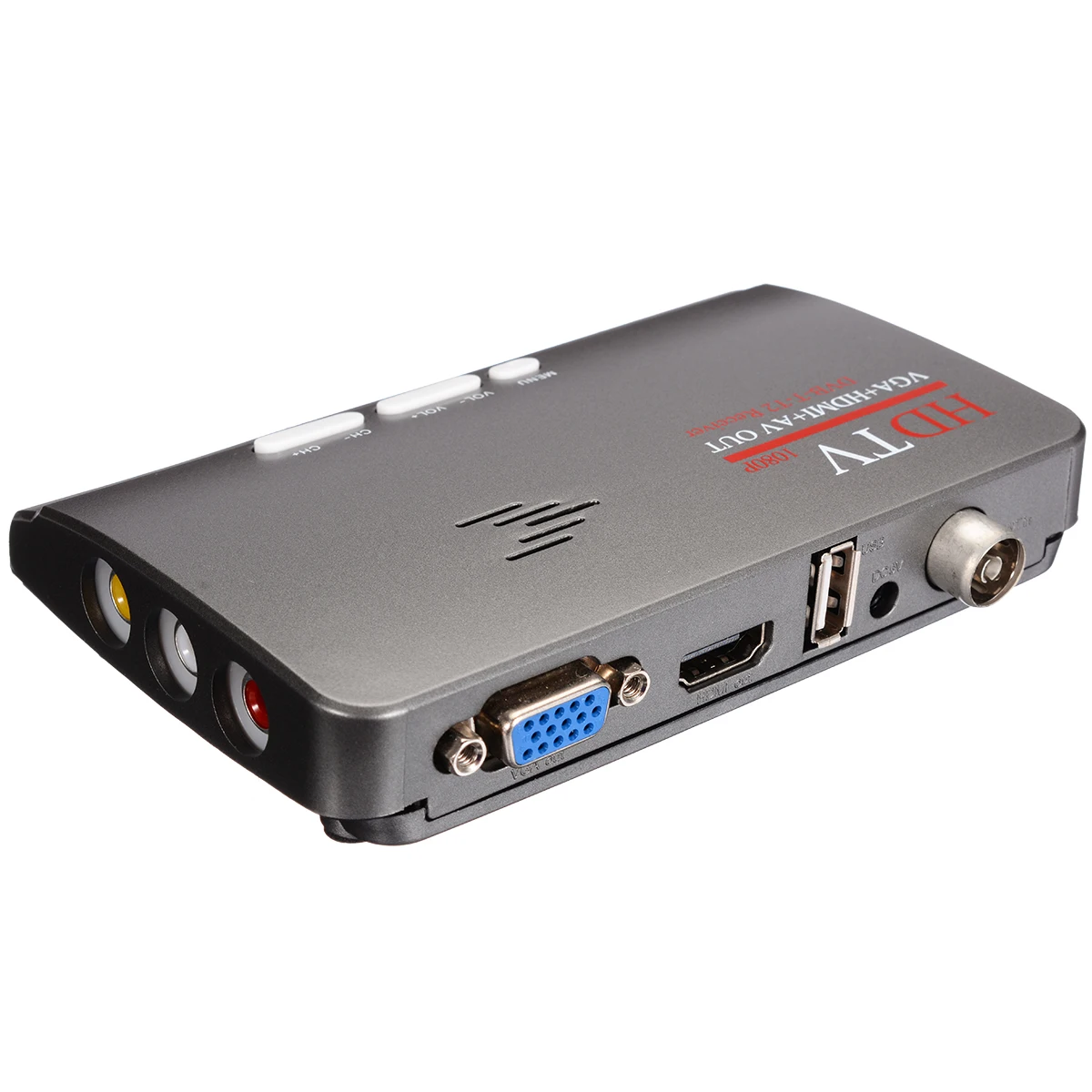 MAYITR 1 шт DVB-T2 цифровой приемник Черный HD 1080 P с VGA версия DVB-T/T2 ТВ коробка AV CVBS приемник дистанционного Управление с Зарядное устройство